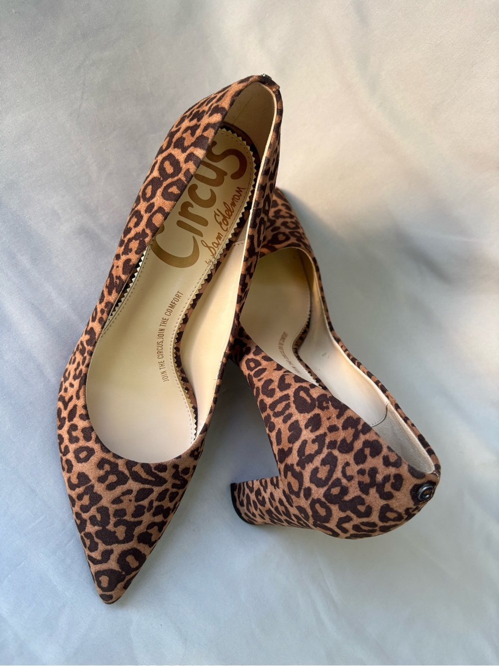 Circus by Sam Edelman Leopard Print Pointed Toe Pumps - Brown/Black Size 10